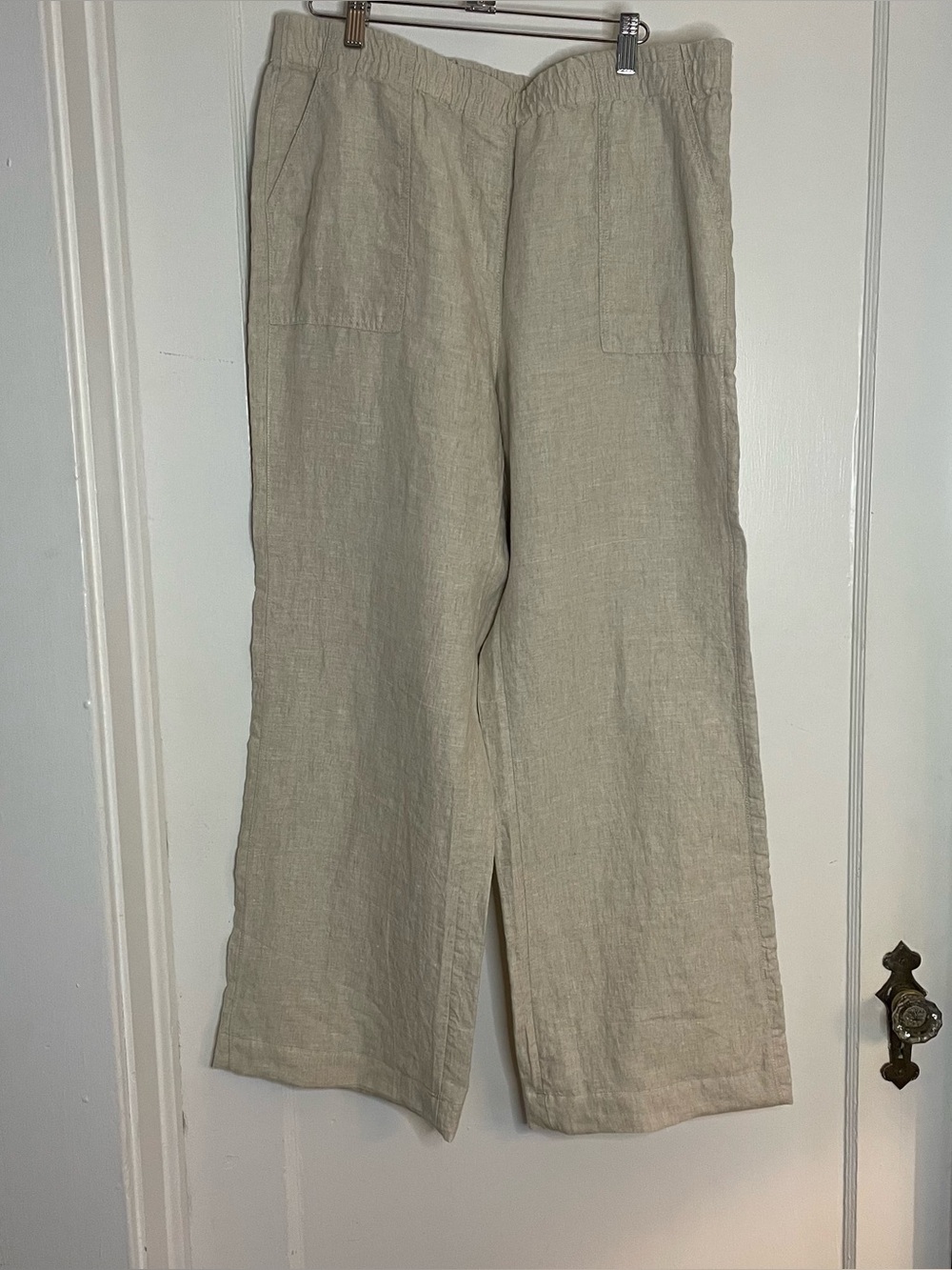 Chico's Linen Pants in Light Beige, Size 1.5, Med